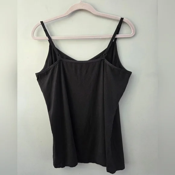 Boutique Size 1X Black modal cotton/spandex sleeveless tank top Camisole - Picture 5 of 5